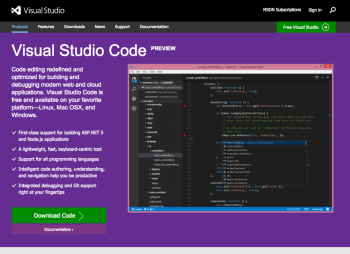 Visual Studio Code gratuit  Supersonique Studio SARL